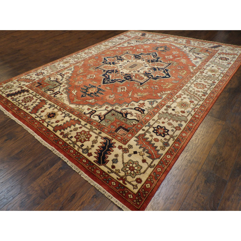 Isabelline Arnfinn One-of-a-Kind 9' x 12' Area Rug in Red/Beige | Wayfair